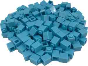 Foto: 200 bouwstenen 1x1 lichtblauw compatibel met lego classic keuze uit vele kleuren smallbricks