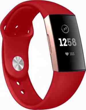 Foto: Charge 3 4 sport band maat ml rood geschikt voor fitbit maat smartwatchbandje