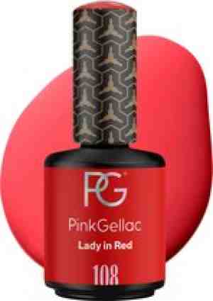 Foto: Pink gellac gellak rood 15ml   rode gellak nagellak   gelnagellak   gelnagels producten   gel nails   108 lady in red