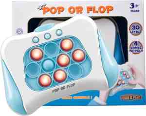 Foto: Pop or flop gameconsole blauw spel