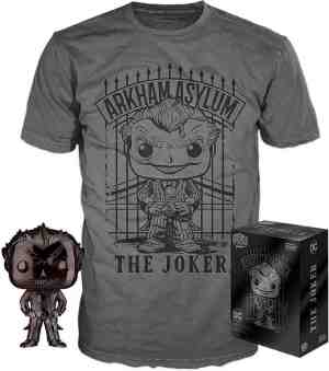 Foto: Batman arkham asylum the joker chrome funko pop vinyl figuur t shirt box set maat s