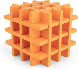 Foto: Planks 2 play gekleurde houten plankjes set 45 stuks oranje