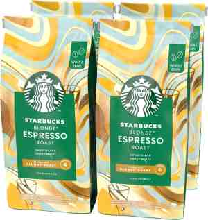 Foto: Starbucks blonde espresso roast koffiebonen 4 zakken 450 gram