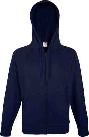Foto: Fruit of the loom hoodie vest met rits lichtgewicht maat xl marineblauw 