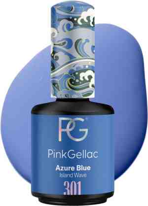Foto: Pink gellac 301 azure blue gel lak 15ml   blauwe gellak nagellak   gelnagels producten   creamy finish